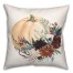 Fall Flowers and Pumpkins 18x18 Spun Poly Pillow