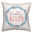 Hello Autumn Blue Wreath 18x18 Spun Poly Pillow