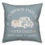 Pumpkin Patch Truck on Blue 18x18 Spun Poly Pillow