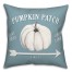 Blue Pumpkin Patch Arrow Design 18x18 Spun Poly Pillow