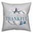 Always Be Thankful Pumpkin Blues 18x18 Spun Poly Pillow