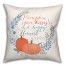 Blue Fall Wreath Kisses and Wishes 18x18 Spun Poly Pillow