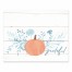 Blue Grateful Pumpkin Leaves on Wood 8x10 Tabletop Canvas