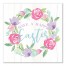 Happy Easter Flower Wreath 16x16 Canvas Wall Art