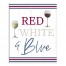 Red White Wine and Blue 16x20 Canvas Wall Art