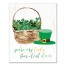 Lucky Clover Basket 16x20 Canvas Wall Art