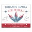 Family Red White and Blue Fireworks 16x20 Personalized Canvas Wall Art