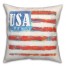Watercolor Family Freedom Flag 18x18 Spun Poly Pillow