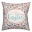 Happy Easter Floral Pattern 18x18 Spun Poly Pillow