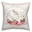 Sketched Easter Bunnies Flowers 18x18 Spun Poly Pillow
