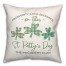 St Pattys Day Buffalo Check Clovers 18x18 Spun Poly Pillow