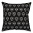 Black and White Skull Pattern 18x18 Spun Poly Pillow