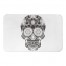 Black and White Sugar Skull 34x21 Bath Mat