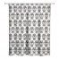 Sugar Skull Black and White Pattern 71x74 Shower Curtain