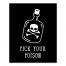 Pick Your Poison Skull and Crossbones 8x10 Tabletop Canvas