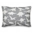 Dinosaur Pattern on Gray and White 14x20 Spun Poly Pillow