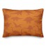 Dinosaur Pattern on Orange and Orange 14x20 Spun Poly Pillow