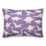 Dinosaur Pattern on Purple and White 14x20 Spun Poly Pillow