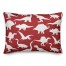 Dinosaur Pattern on Red and White 14x20 Spun Poly Pillow