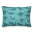 Dinosaur Pattern on Teal and Teal 14x20 Spun Poly Pillow