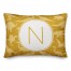 Dinosaur Pattern on Yellow and White Light Initial 14x20 Personalized Spun Poly Pillow