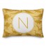 Dinosaur Pattern on Yellow and Yellow Initial 14x20 Personalized Spun Poly Pillow
