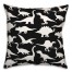 Dinosaur Pattern on Black and White   18x18 Spun Poly Pillow