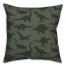 Dinosaur Pattern on Green and Green 18x18 Spun Poly Pillow