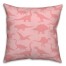 Dinosaur Pattern on Pink and Pink 18x18 Spun Poly Pillow