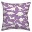 Dinosaur Pattern on Purple and White 18x18 Spun Poly Pillow