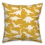 Dinosaur Pattern on Yellow and White 18x18 Spun Poly Pillow
