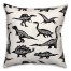 Dinosaurs with Names Black  18x18 Spun Poly Pillow