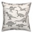 Dinosaurs with Names Gray 18x18 Spun Poly Pillow