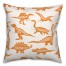 Dinosaurs with Names Orange 18x18 Spun Poly Pillow