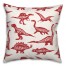 Dinosaurs with Names Red 18x18 Spun Poly Pillow