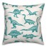Dinosaurs with Names Teal 18x18 Spun Poly Pillow