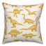Dinosaurs with Names Yellow 18x18 Spun Poly Pillow