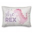T-Rex Purple Dino Name 14x20 Personalized Spun Poly Pillow