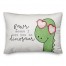 Rawr Means I Love You Dinosaur with Heart Glasses 14x20 Spun Poly Pillow