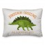 Orange and Green Dinosaur Corssing 14x20 Personalized Spun Poly Pillow