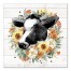 Autumn Wreath Cow 16x16 Canvas Wall Art