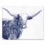 Navy Painted Bull 16x20 Canvas Wall Art