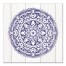 Distressed Navy Medallion 20x20 Canvas Wall Art