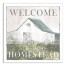 Welcome Homestead Barn 20x20 Canvas Wall Art