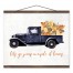 Jump in Pile of Leaves 20x16 Teak Hanging Canvas