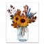 Fall Floral Mason Jar 16x20 Canvas Wall Art