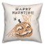 Mid Mod Pumpkin Happy Haunting 18x18 Spun Poly Pillow