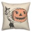 Vintage Witch and Pumpkins 18x18 Spun Poly Pillow