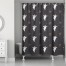 Retro Ghost Pattern 71x74 Shower Curtain