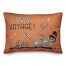 Bone Voyage Retro Skeleton on Orange 14x20 Spun Poly Pillow